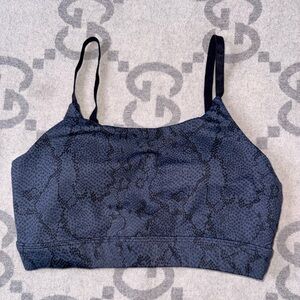 Allfenix Anthro Blue Snake Print Sports Bra